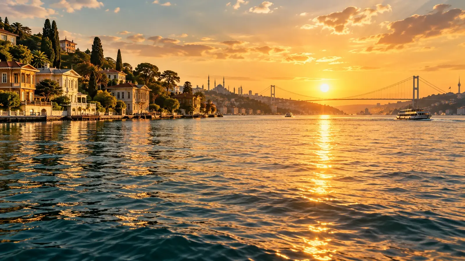 The Bosphorus at sunset, Istanbul