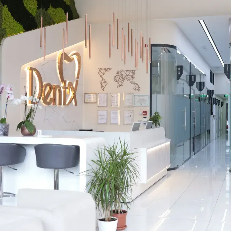 Reception at DentX International Clinics, Istanbul